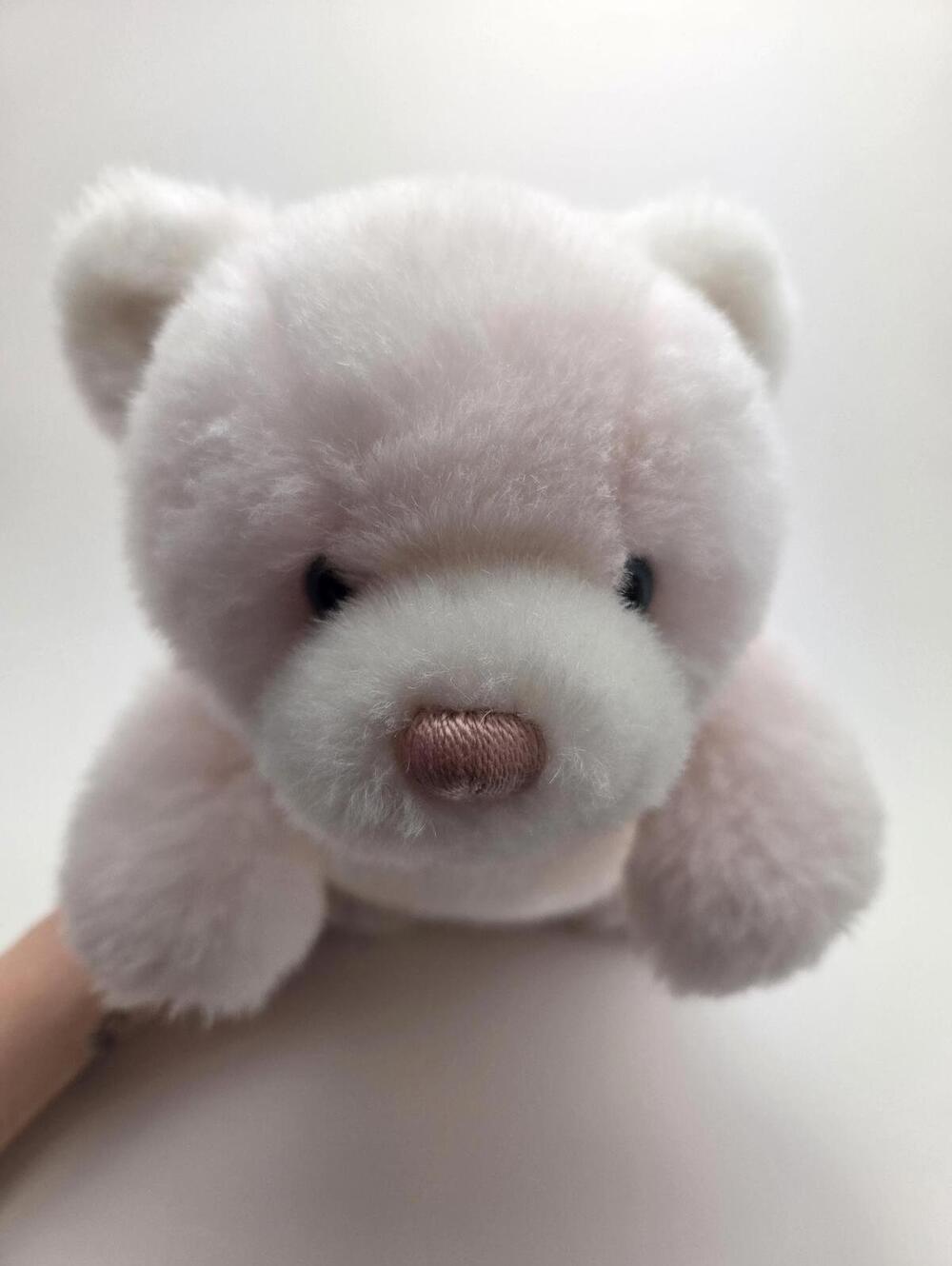 1990 Gund Pink Polar Bear Plush, Vintage Collectible Rare! (8 inch)